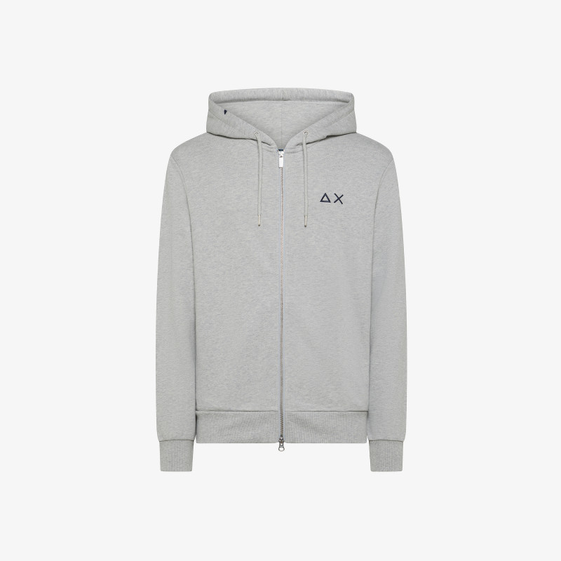 Cotton zip hoodie MEDIUM GREY