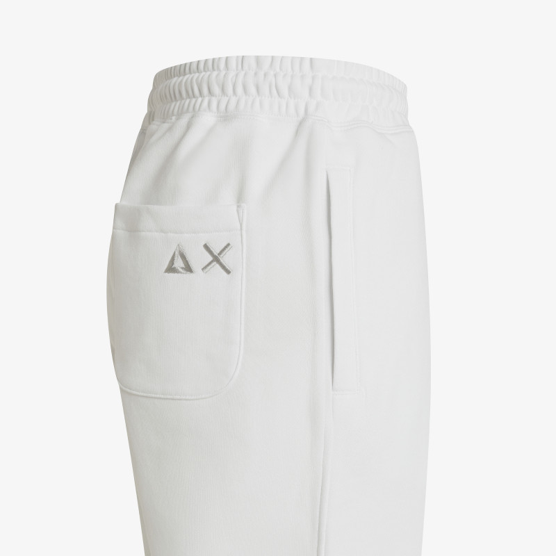 Cotton fleece joggers WHITE