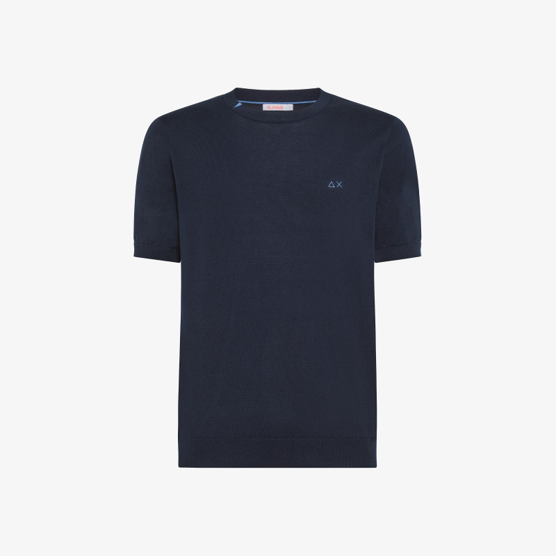 T-SHIRT SOLID S/S NAVY BLUE