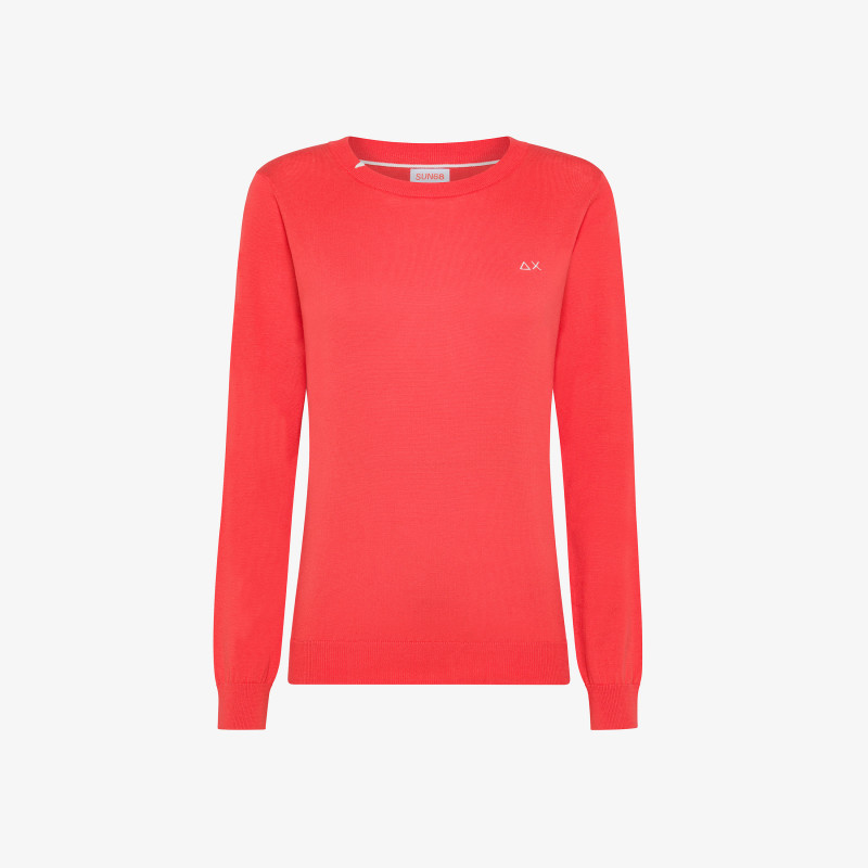 ROUND NECK SOLID L/S LAMPONE
