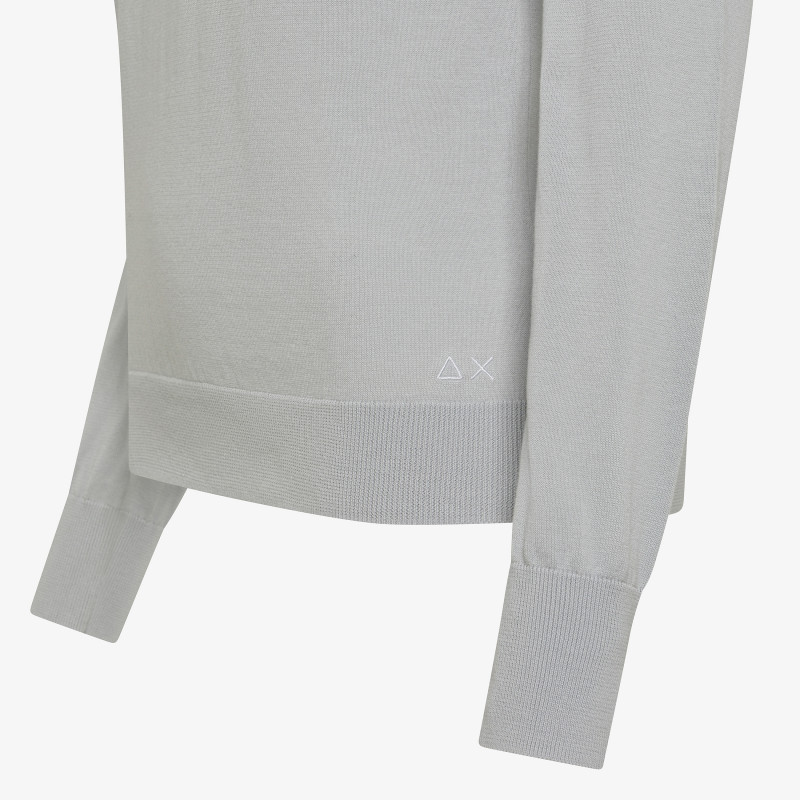 Maglia in cotone grigio chiaro