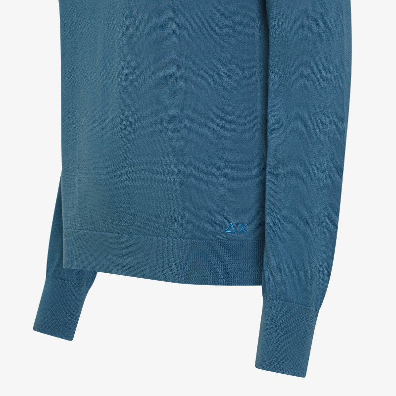 Maglia in cotone avio scuro