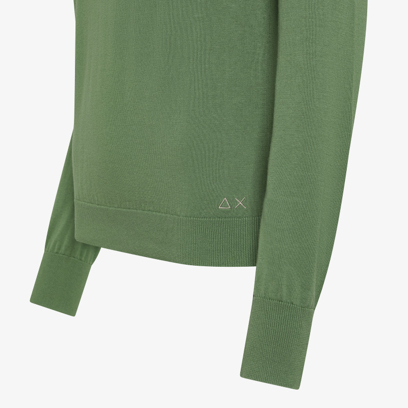 Maglia in cotone verde salvia