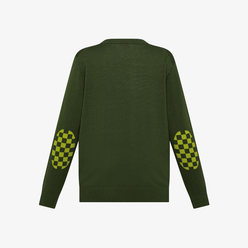 Maglia in cotone verde scuro