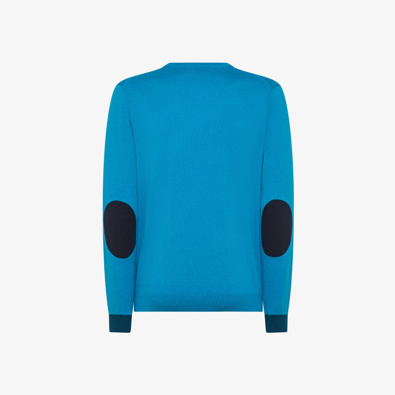 Wool and cotton jumper TURQUOISE