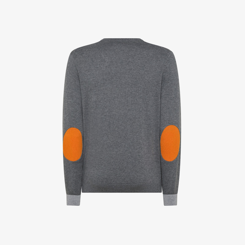 Wool and cotton jumper DARK GREY