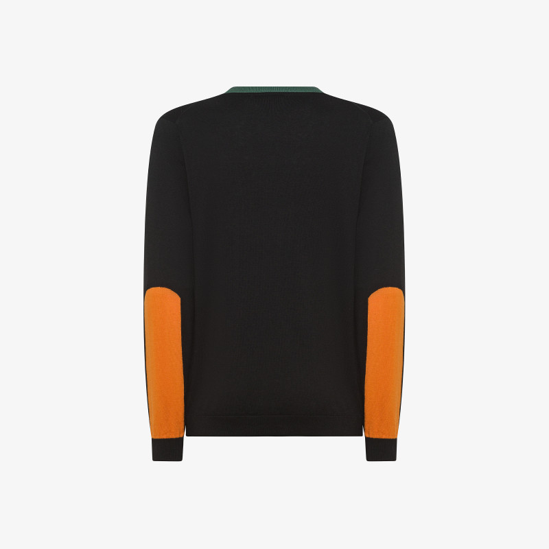 Wool and cotton jumper BLACK