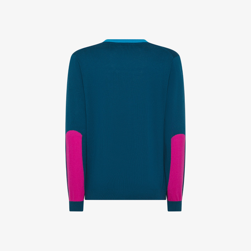 Wool and cotton jumper DEEP BLUE