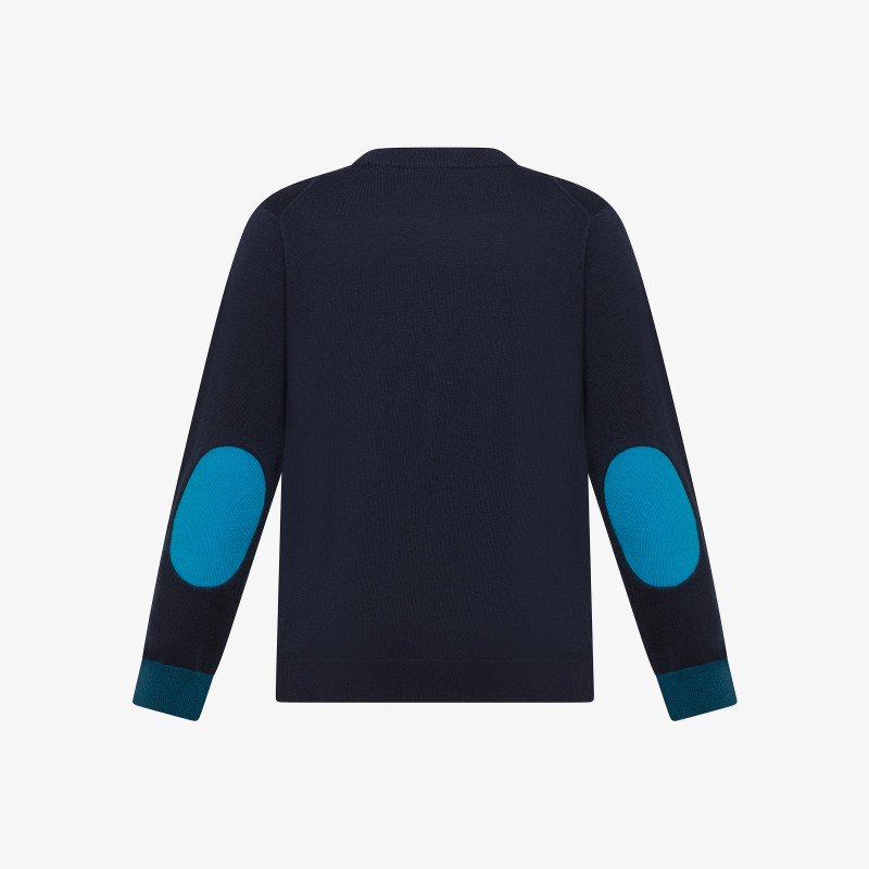 Wool and cotton jumper NAVY BLUE