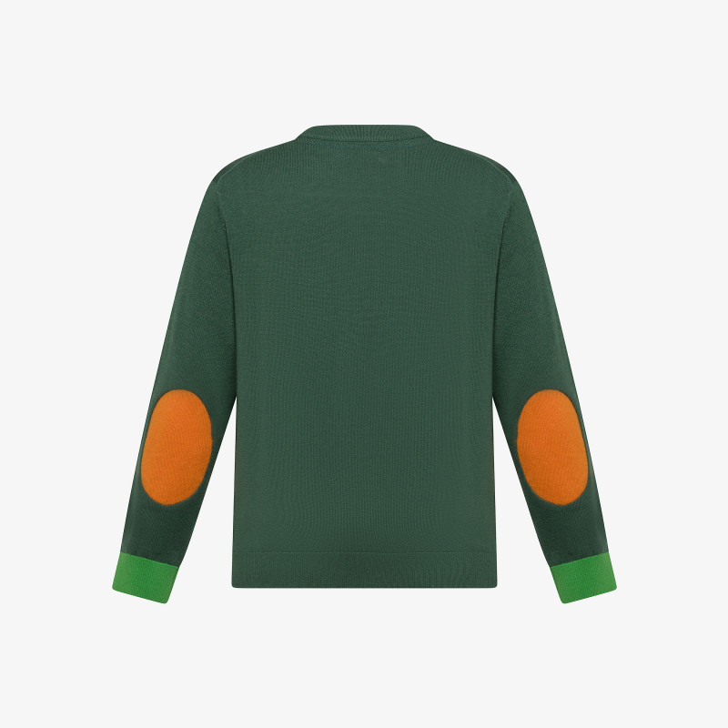 Wool and cotton jumper DARK GREEN