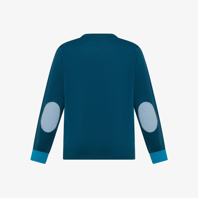 Wool and cotton jumper DEEP BLUE