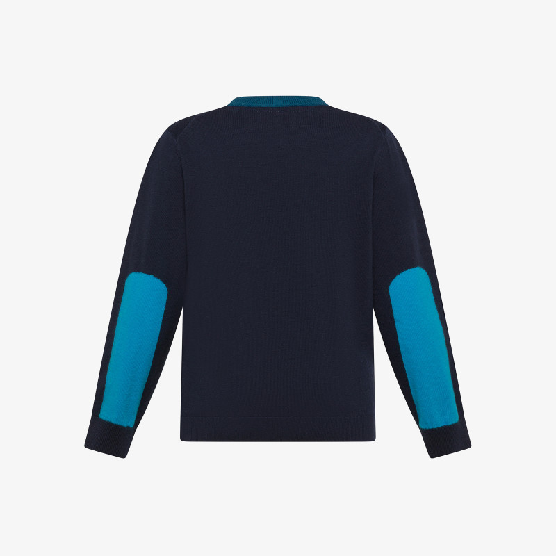 Wool and cotton jumper NAVY BLUE