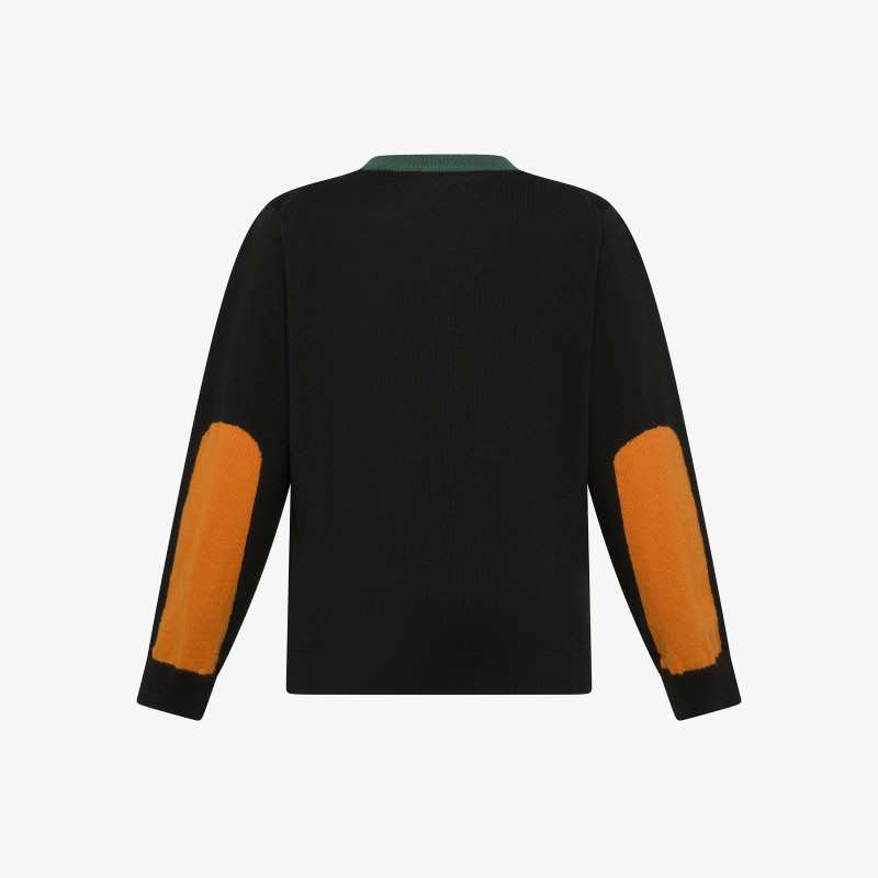 Wool and cotton jumper BLACK