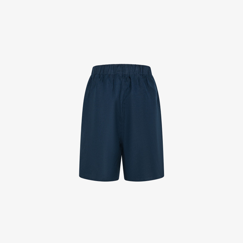 Navy blue linen drawstring shorts