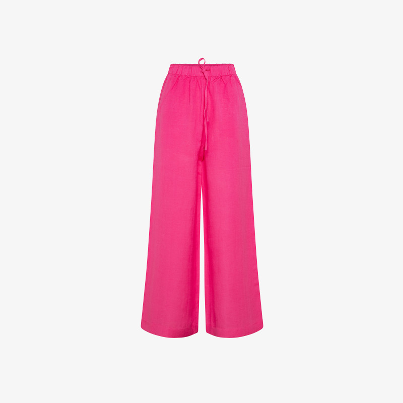 PANT LINEN WITH ELASTIC CYCLAMEN