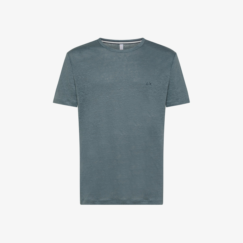 T-SHIRT LINEN SOLID INCHIOSTRO