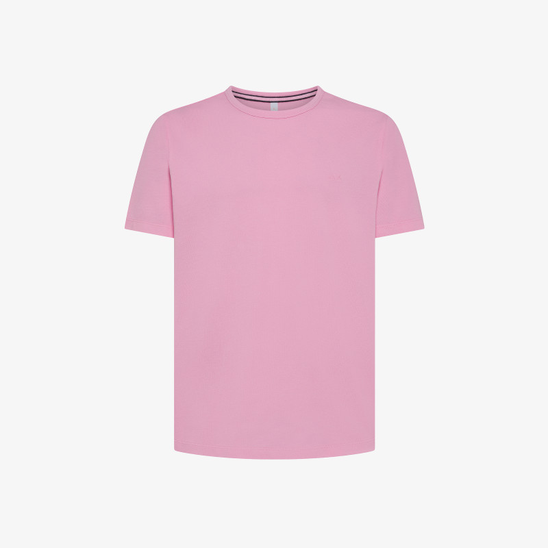 Tシャツ・カットソー SUN68 Men T-shirt Pink A35133 57 Stone Cotton Piqué T-shirt - Man | Solid SUN68