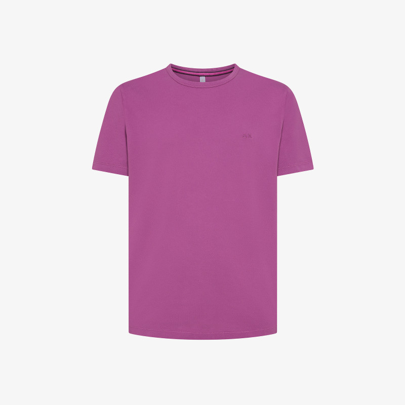 Tシャツ・カットソー SUN68 Men T-shirt Pink T35132 57 Dark Pink T-shirt Vintage Wash - Man | Solid SUN68