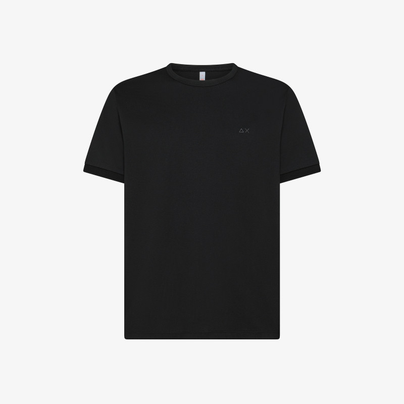 Tシャツ・カットソー SUN68 Men T-shirt Navy T35129 07 Navy Blue Cotton Jersey T-shirt With Chest Pocket - Man