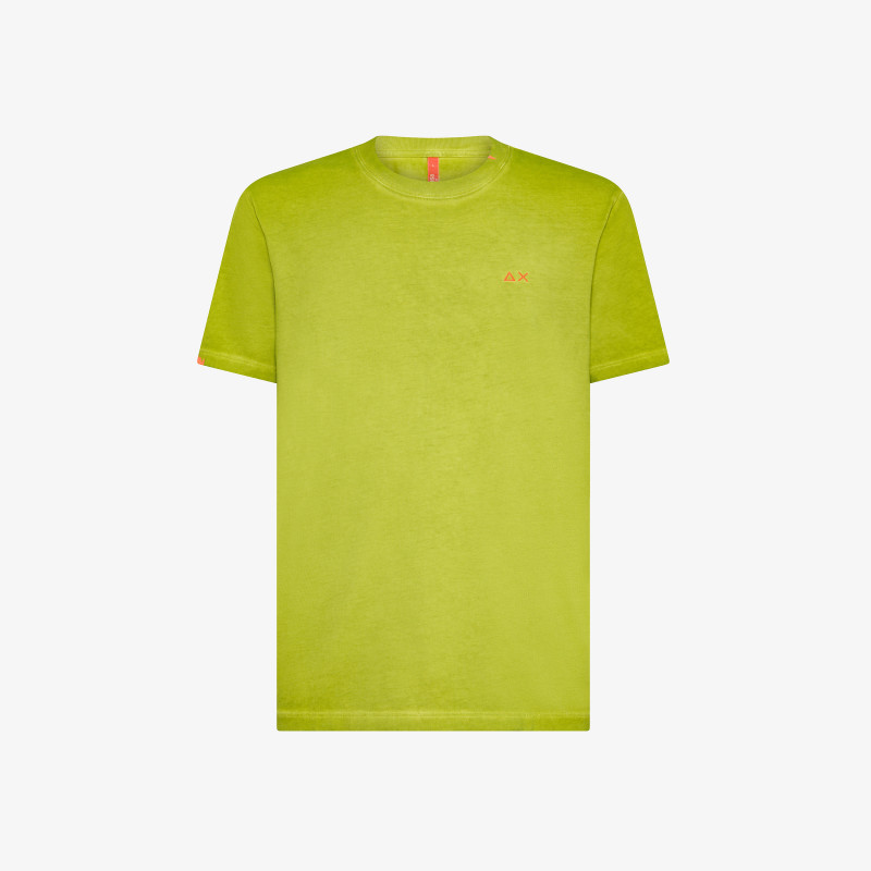 Tシャツ・カットソー SUN68 Men T-shirt Green A35133 84 Olive Green Cotton Jersey T-shirt With Chest Pocket - Man