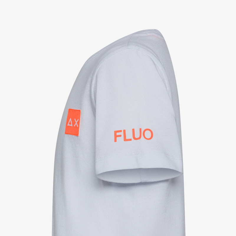 BOY'S T-SHIRT POCKET LOGO FLUO S/S BIANCO