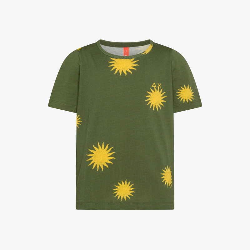 Dark Green Cotton Jersey T-shirt With Chest Pocket - Man