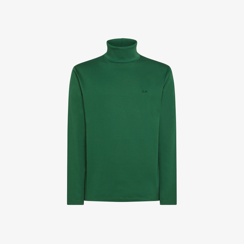 T-SHIRT ROUND SOLID L/S GREEN EMERALD