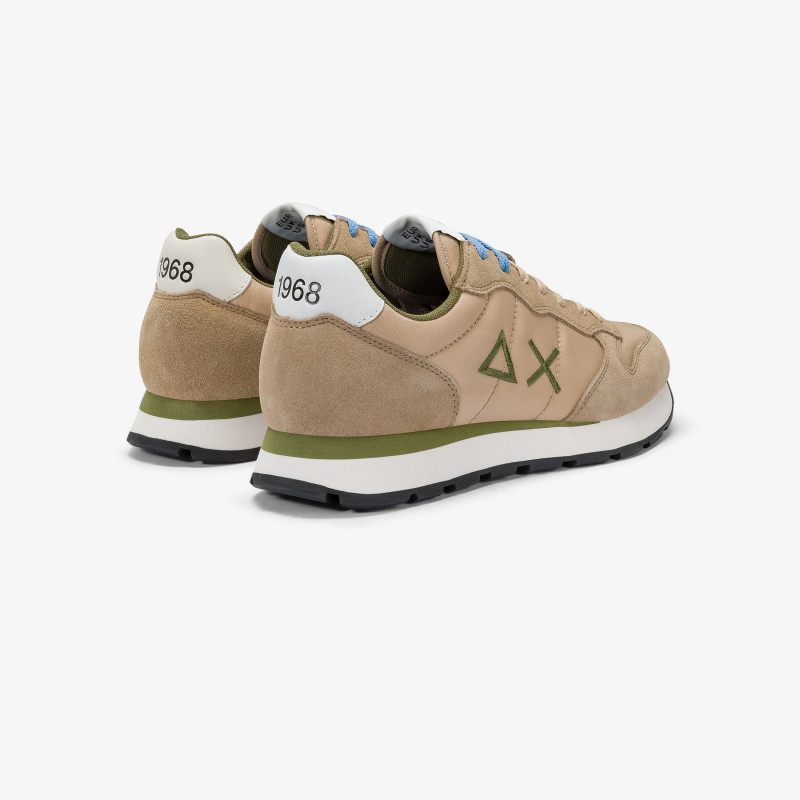 Tom beige nylon and suede sneaker