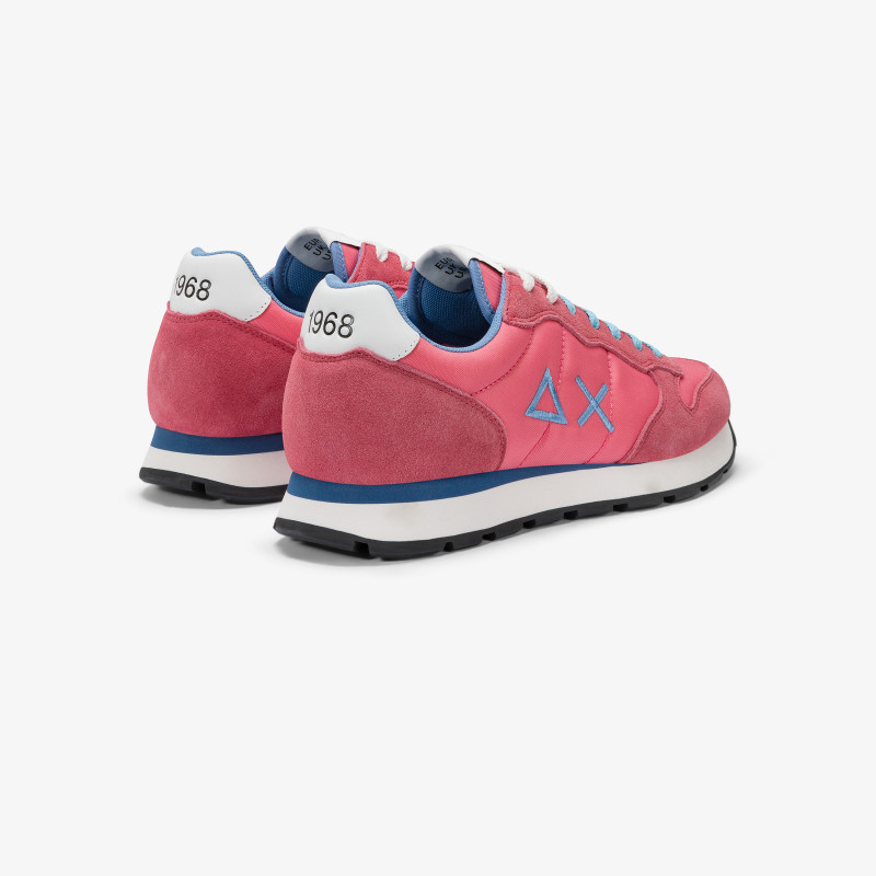 Tom geranium nylon and suede sneaker
