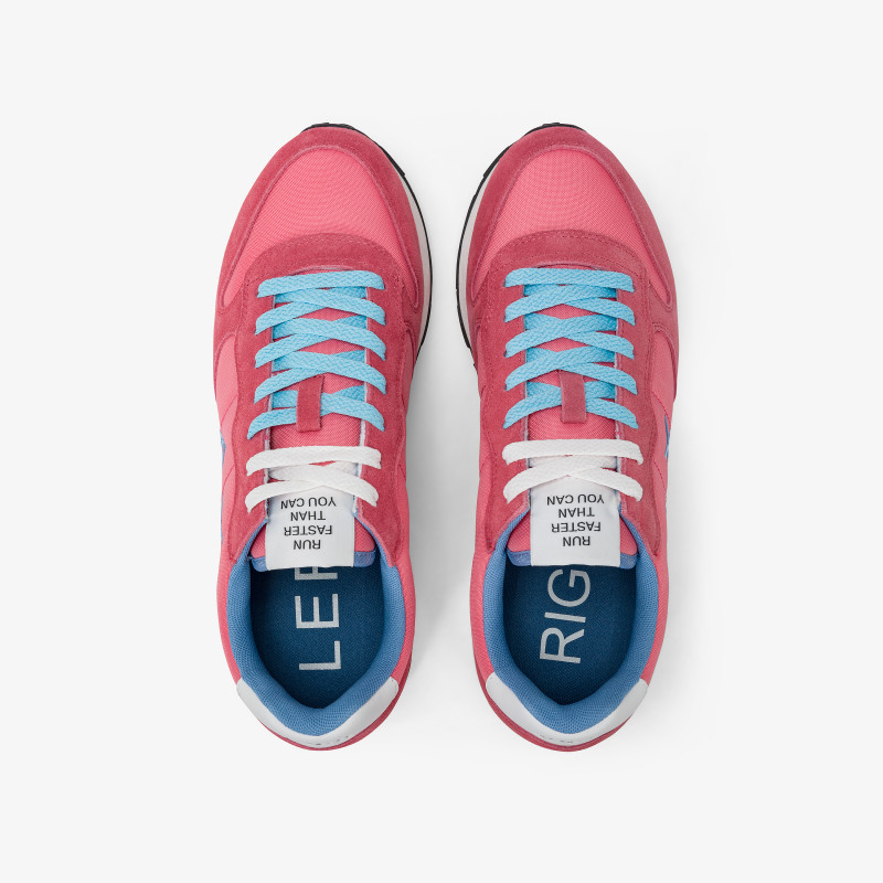 Tom geranium nylon and suede sneaker