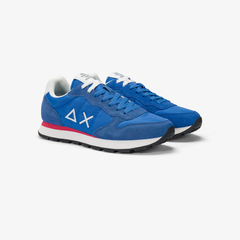 Sneaker Tom in nylon e suede blu royal