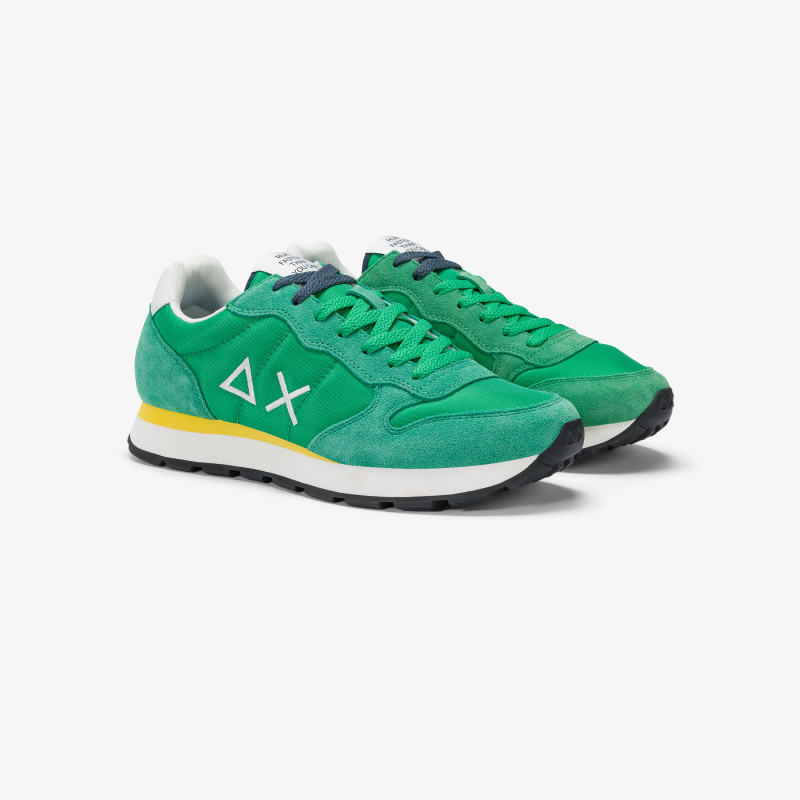 Tom lawn green nylon and suede sneaker