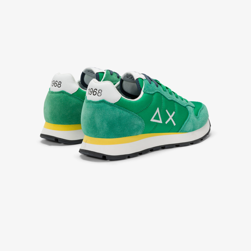 Tom lawn green nylon and suede sneaker