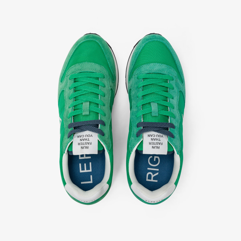 Tom lawn green nylon and suede sneaker