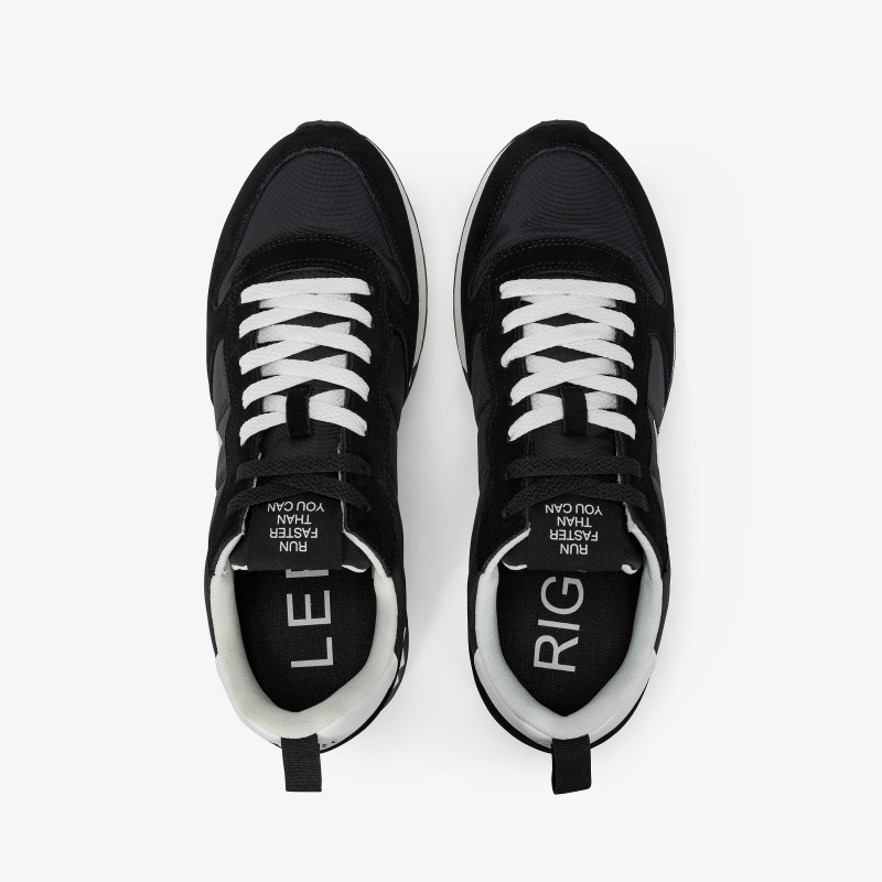 Tom Snake black nylon and suede sneaker