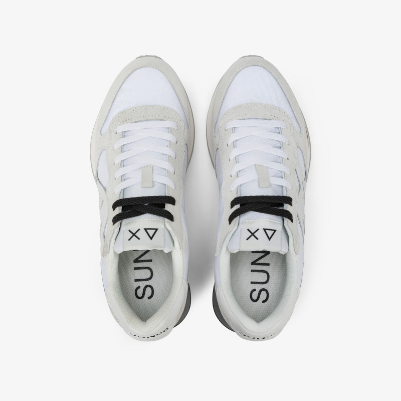 Sneaker Jaki Bicolor in nylon e suede bianco