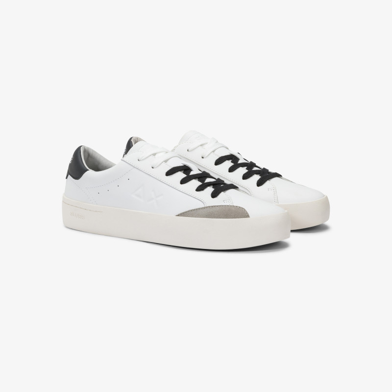 STREET LEATHER WHITE/BLACK