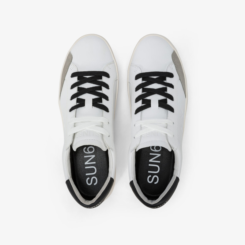 STREET LEATHER WHITE/BLACK