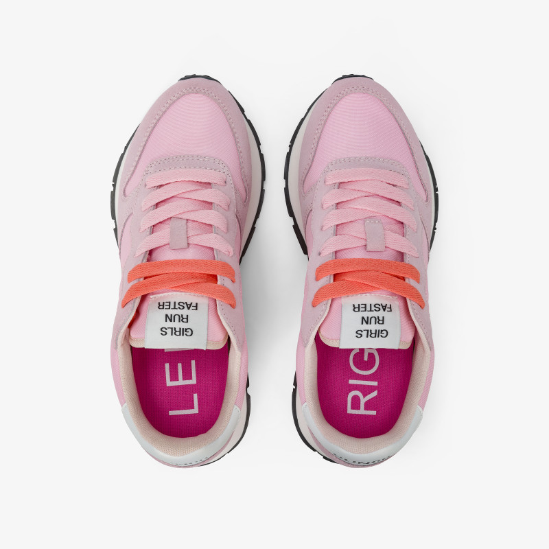 Ally pink suede and nylon sneaker