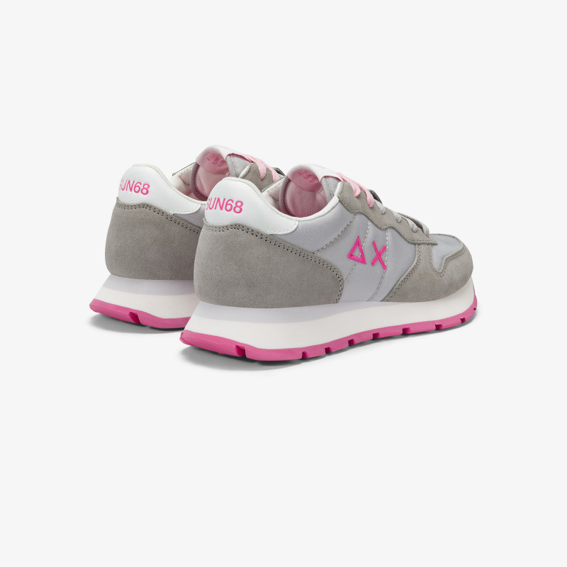 Ally light grey suede and nylon sneaker