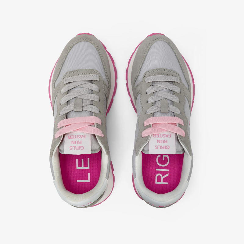 Ally light grey suede and nylon sneaker