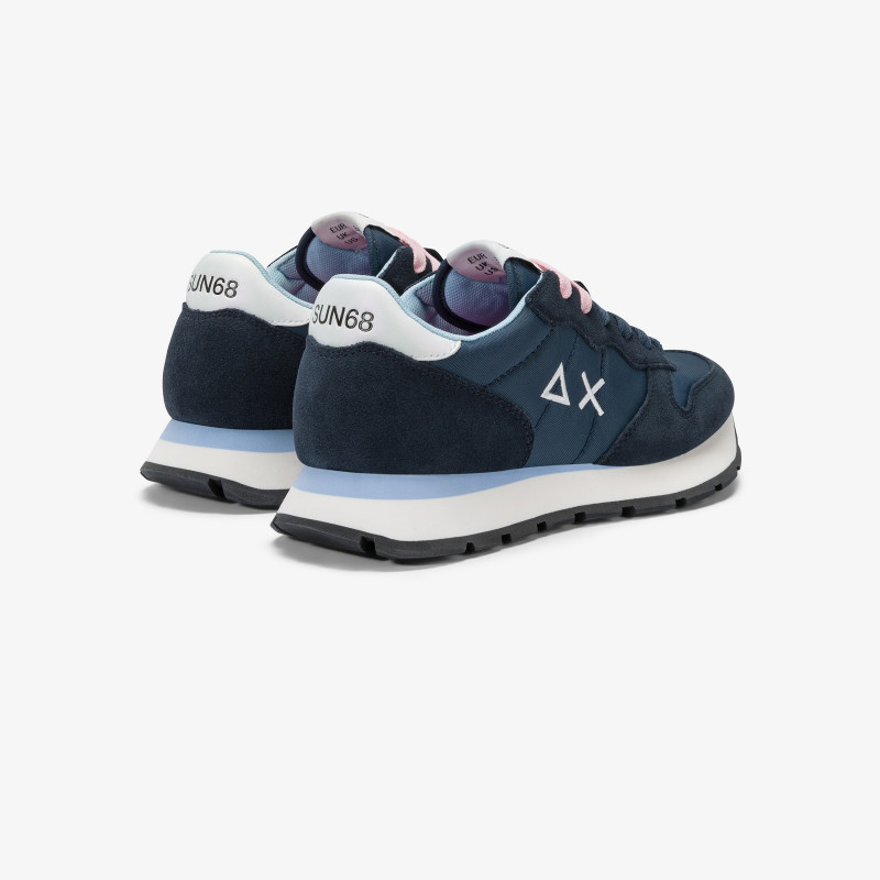 Ally navy blue suede and nylon sneaker