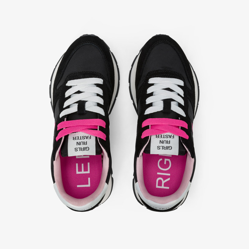 Ally black suede and nylon sneaker