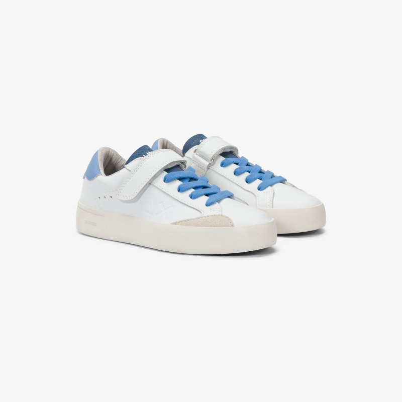 BOY'S STREET LEATHER (KID) WHITE/AVIO