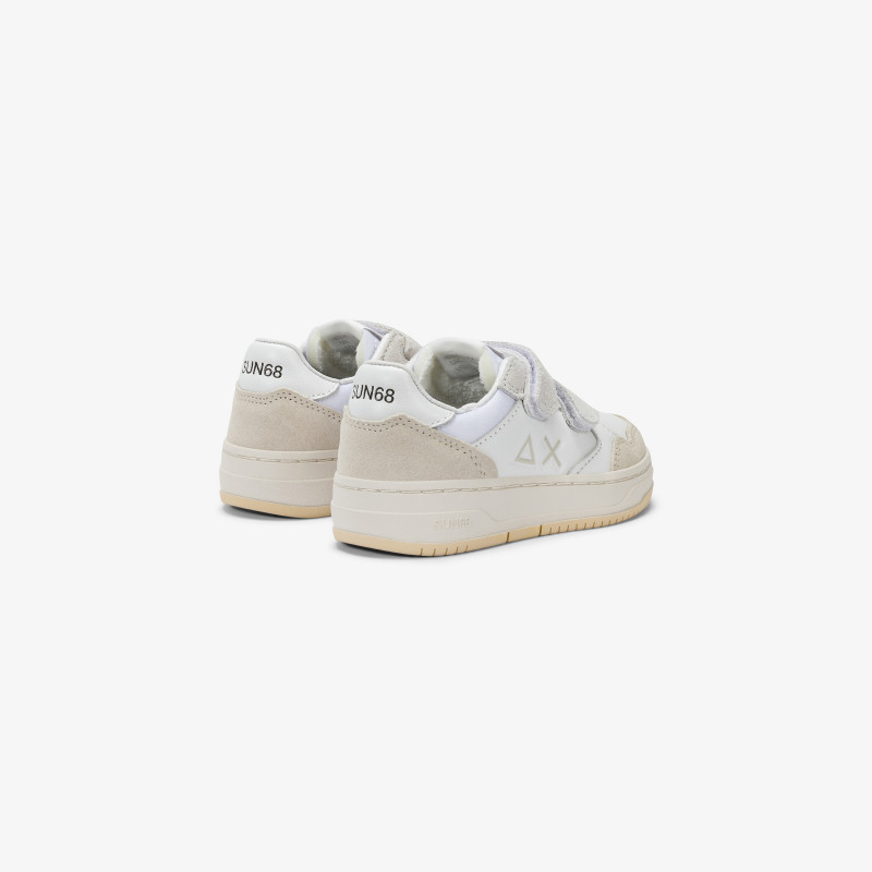 Sneaker Boy's Big Basket in pelle bianca