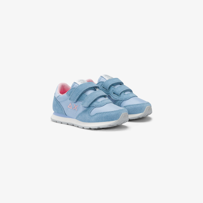 Girls’ Ally light blue suede and nylon sneaker