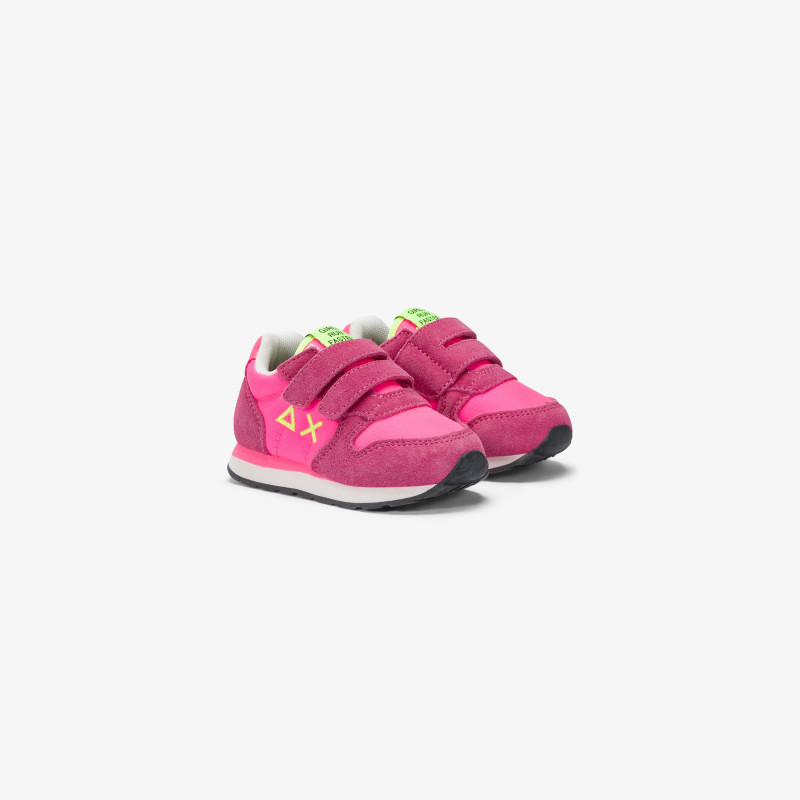 Sneaker Girl's Ally in suede e nylon fucsia fluo