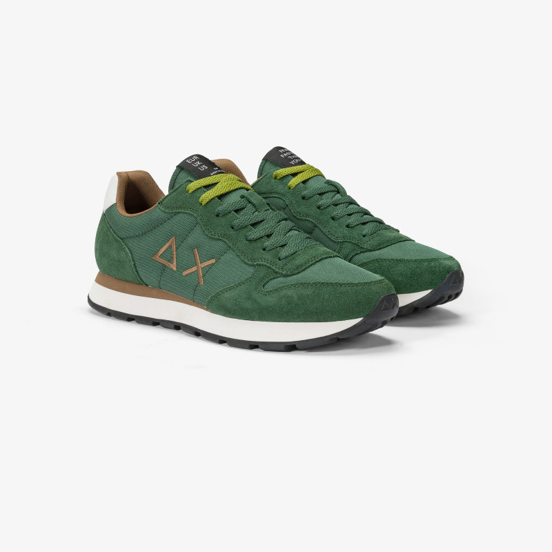 Tom nylon and suede sneaker DARK GREEN