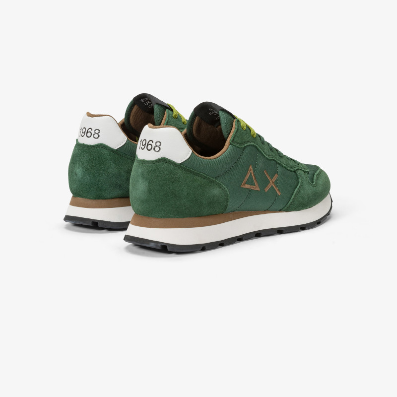 Tom nylon and suede sneaker DARK GREEN