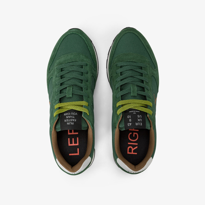 Tom nylon and suede sneaker DARK GREEN